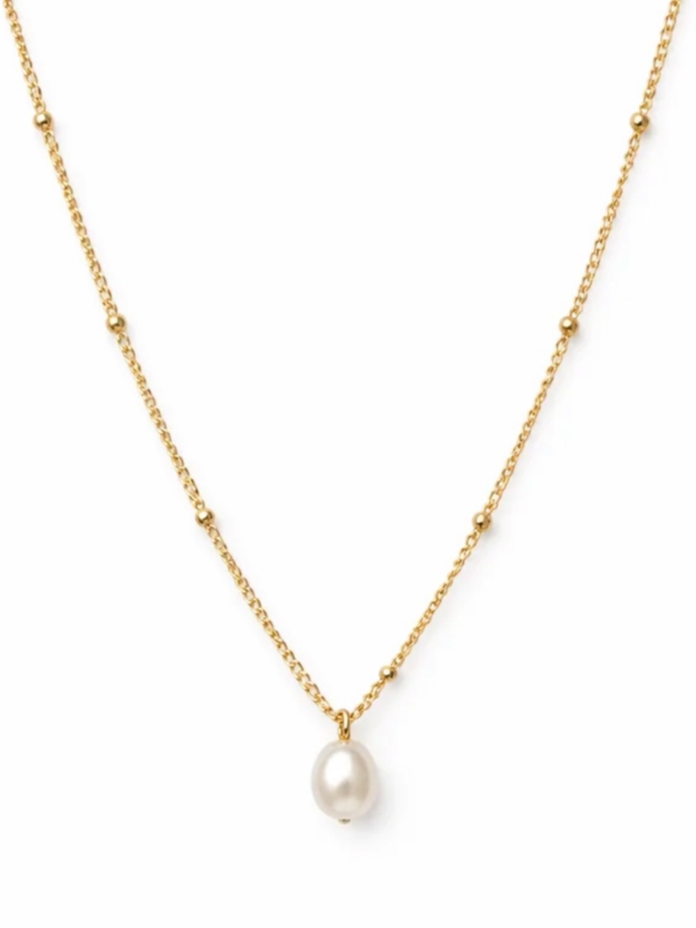 🆕 Oshena Gold Pearl Drop Tide Necklace